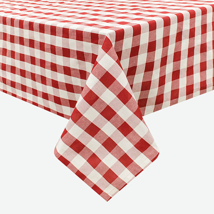 Скатерть 140х200 МИРТЕК KENT 50%хлопок 50%пэ красный (цвет 12 красный)